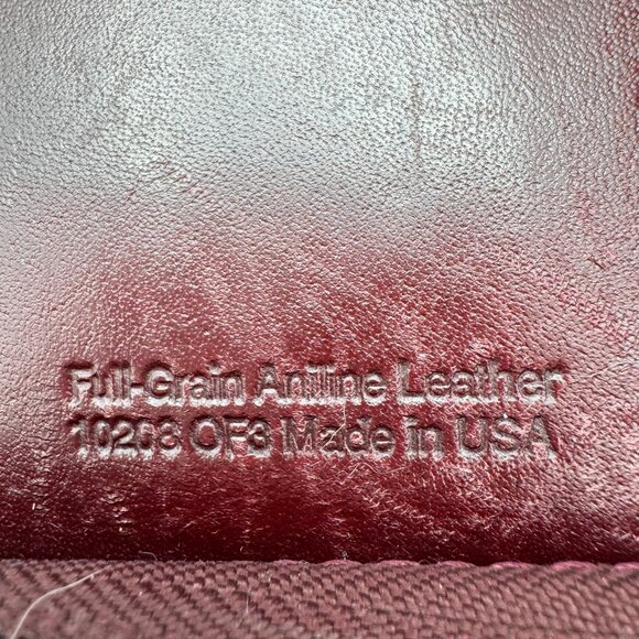 Franklin Quest Full Grain Aniline Leather Burgundy Planner Compact Sz 6-Ring - Picture 14 of 16